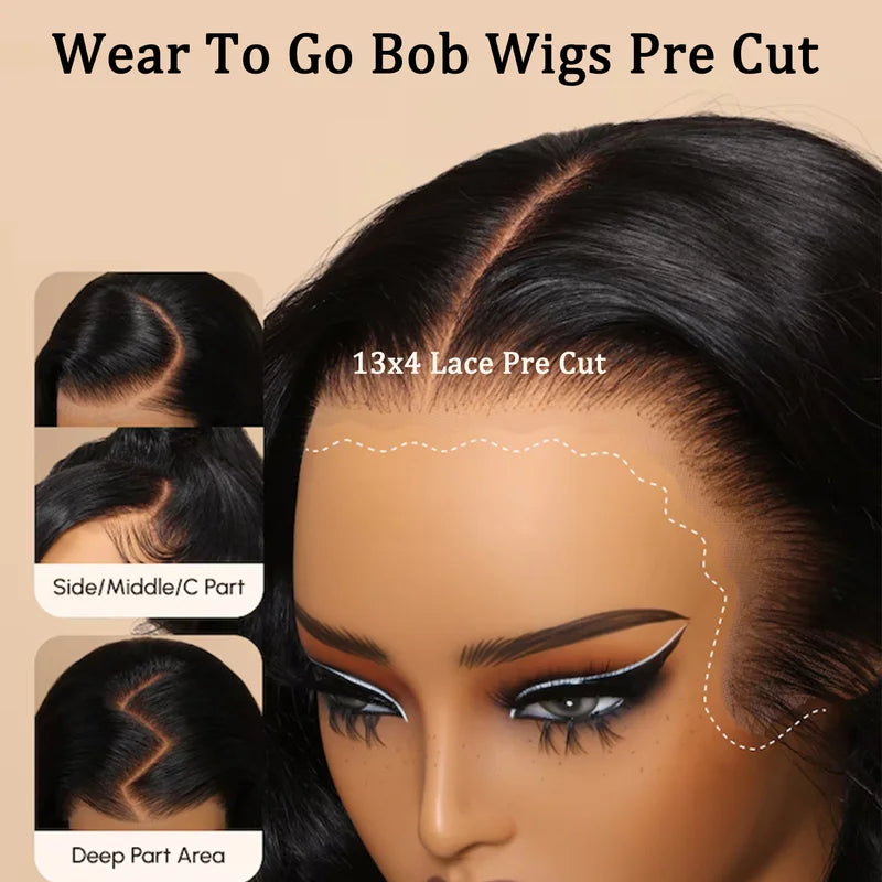 Deep Wave Human Hair Wig with Swiss Lace Glueless 18-22in Options for Women