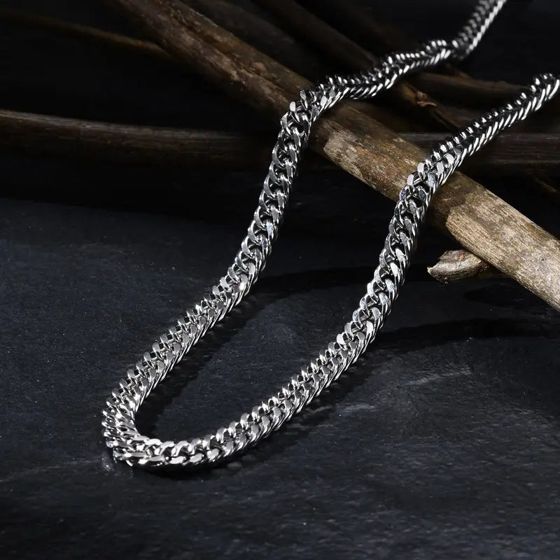 Stainless Steel Chain Necklace for Men Women - Adjustable Length & Colors