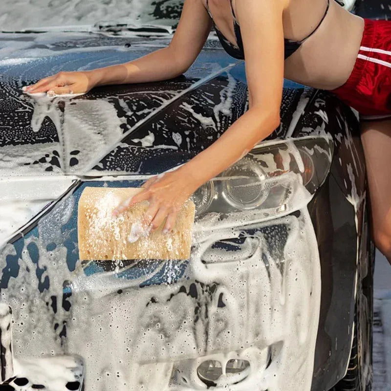 Large Honeycomb Car Washing Sponge Brush - Durable Water Absorbing Detailing Tool