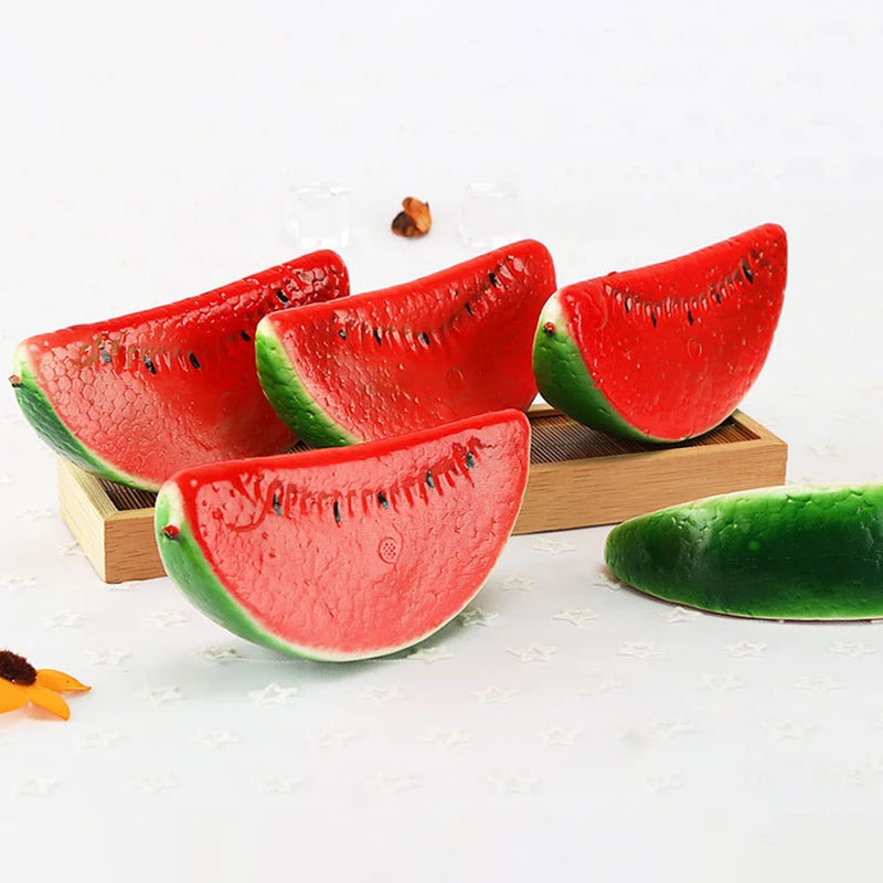 Artificial Watermelon Slices 4 Pack - Realistic Food Photography Props