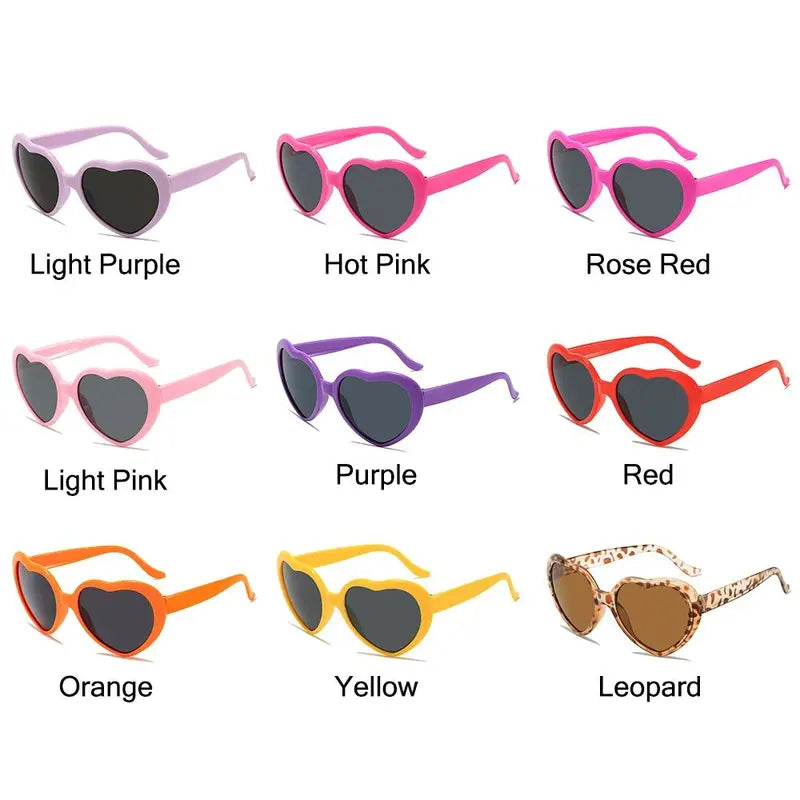 Heart Sunglasses UV400 Protection Fashion Eyewear for Women - Multiple Colors