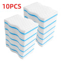 Nano Cleaning Magic Cloth Set for Kitchen, Bathroom, Car Cleaning - White Sponge Blocks
