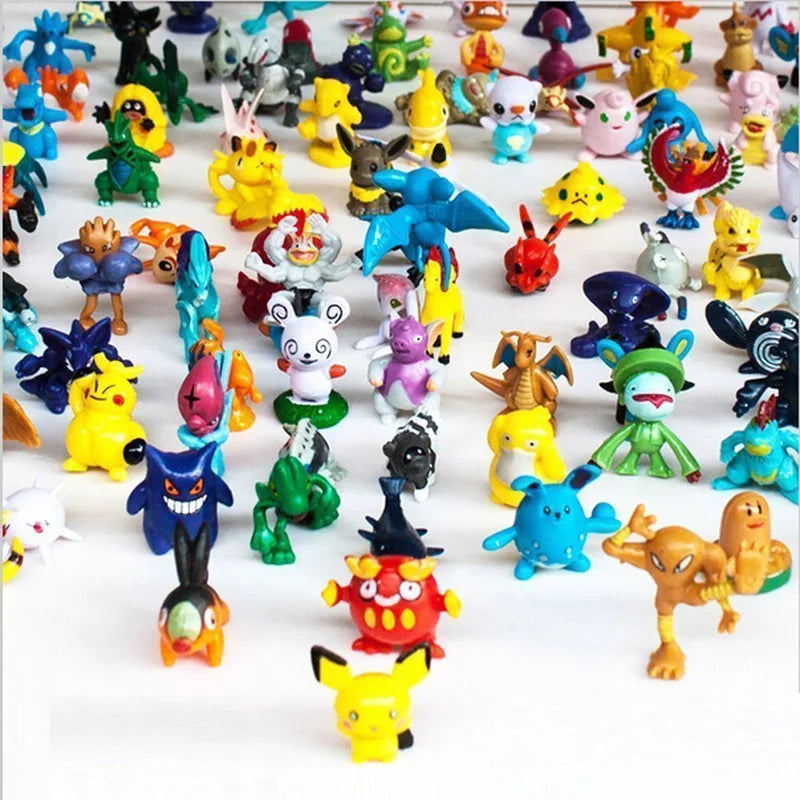 144-Piece Pokémon Pikachu Action Figure Toy Set - Mini Anime Collectibles