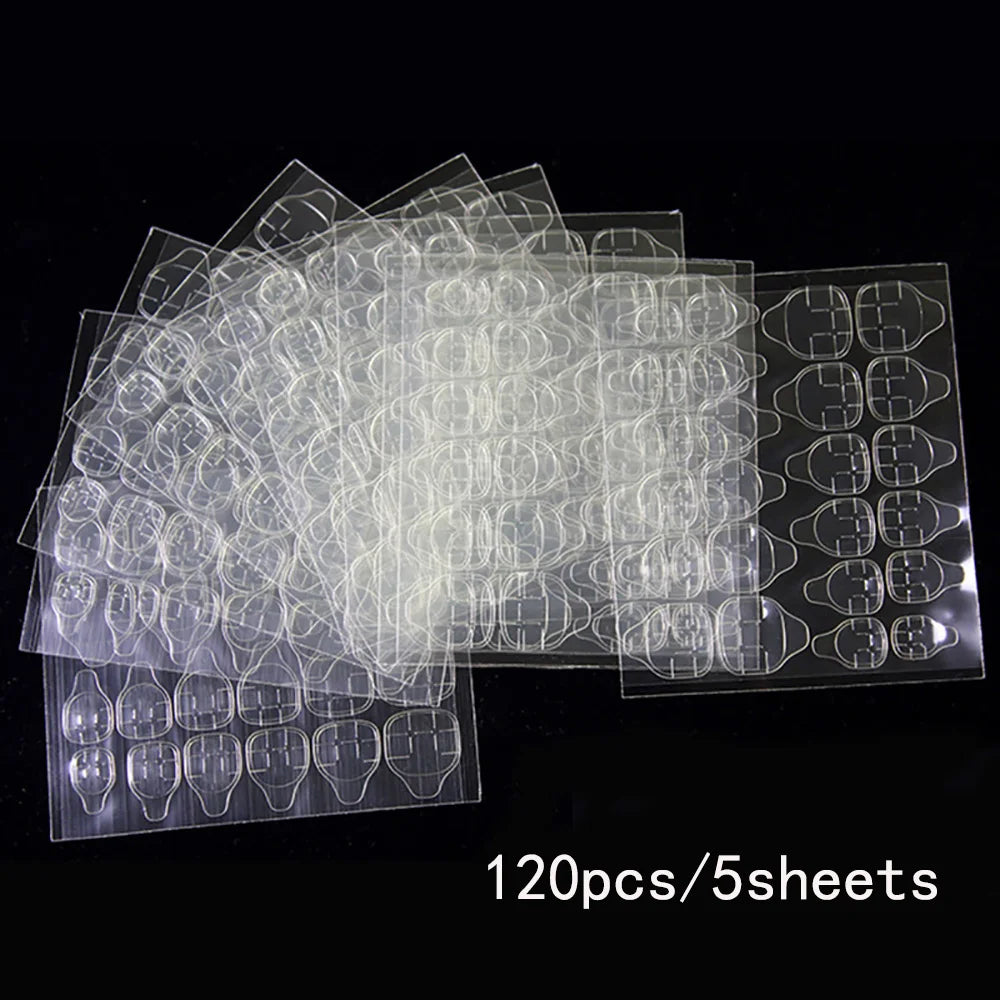 Double-Side Nail Glue Tabs Adhesive Sheets Waterproof Breathable Nail Art