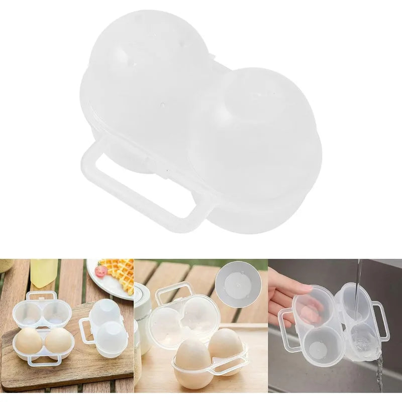 Portable Plastic Egg Storage Box Shockproof Travel Organizer for Household, Camping & Outdoor Use