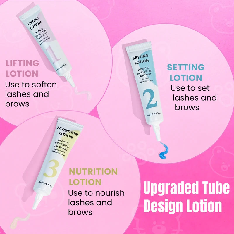 Permanent Lash Lift Kit with Brow Lamination & Curling Tools - Color Variants