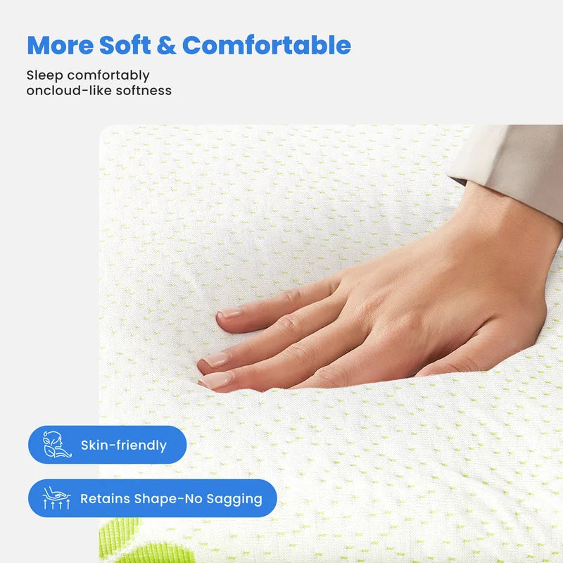 Ultra Soft Bamboo Visco Mattress Topper with Breathable Cooling Gel - Multiple Sizes