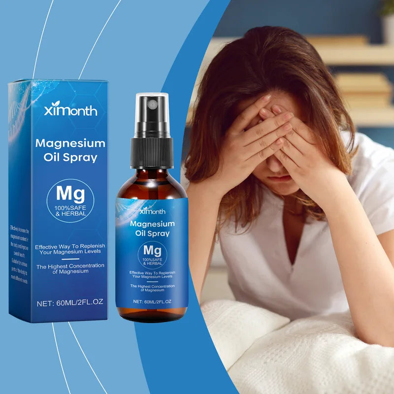 Magnesium Oil Spray for Muscle Relaxation Sleep Anxiety Skin Care 60-180ml