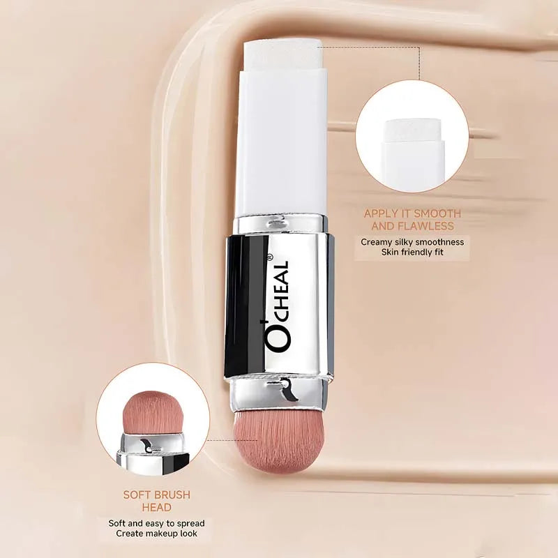 2-in-1 Temperature Changing Foundation Stick with Dual-Ended Applicator - Matte Face Makeup