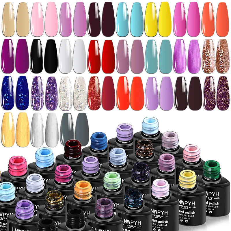 Professional Nail Polish Kit with LED UV Lamp & Nail Drill - 27 Colors