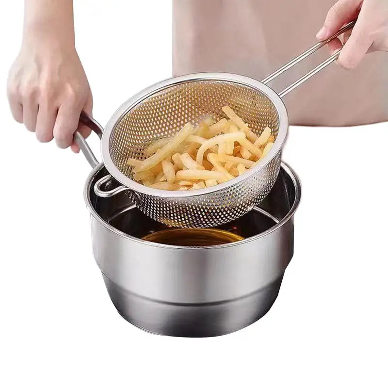 Stainless Steel Kitchen Colander Basket Food Strainer for Vegetables Pasta & Seafood