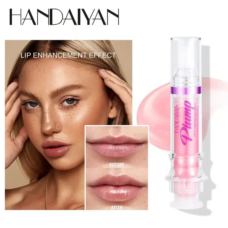 Lip Plumper Gloss Moisturizing Lip Oil Enhancer with Vitamin E - Water Shine Boost