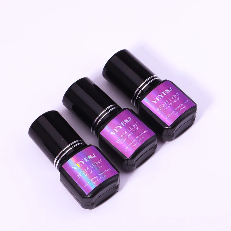 UV Lash Extension Glue Clear 5ml - Fast Curing Eyelash Adhesive for Professional Use