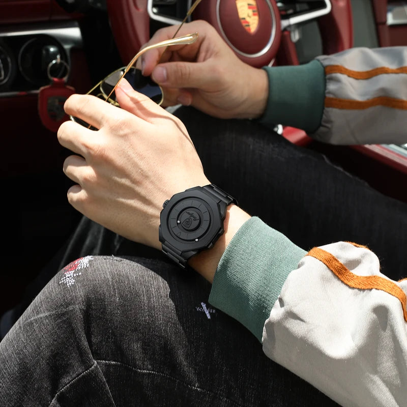 Men's Waterproof Stainless Steel Quartz Wristwatch - Business & Fashion Watch