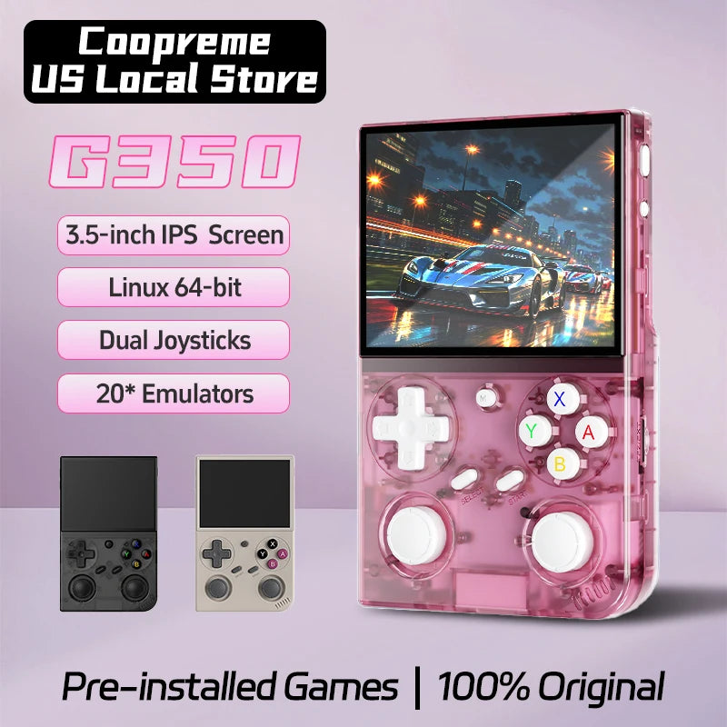 Handheld Retro Game Console with 3.5-Inch IPS Screen Dual Joysticks Vibration