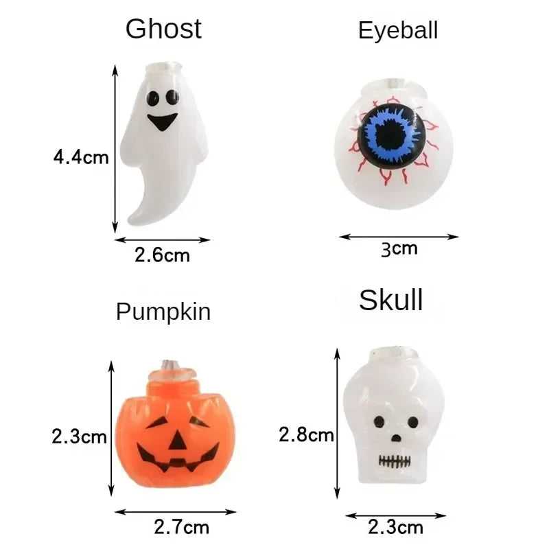 Halloween 1.5m 10 LED String Lights with Ghost Witch Pumpkin Spider Web Skeleton
