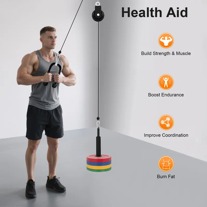 Cable Pulley System for Home Gym Fitness Strength Training Equipment