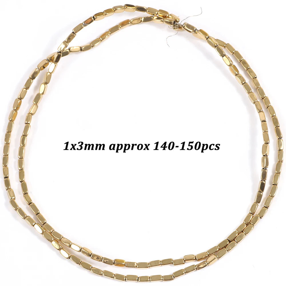 Natural Stone AAA+ Hematite Spacer Beads for Jewelry Making 15''