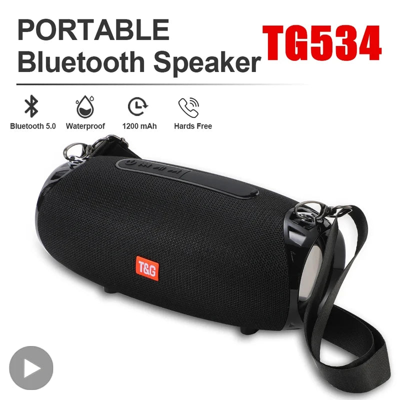 Portable Bluetooth Speaker 10W Wireless Sound Box with FM Radio & TF Card Support