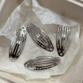 Women's Metal Hair Clips Set of 4 - Fashionable BB Edge Clips for Daily Use