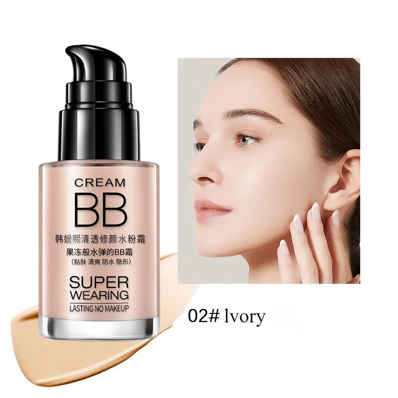 Moisturizing Waterproof Foundation Cream for Natural Look - Lasting Concealer
