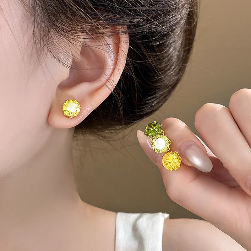 Luxury Zircon Earrings Set with Gift Box for Women - Elegant Jewelry Gift