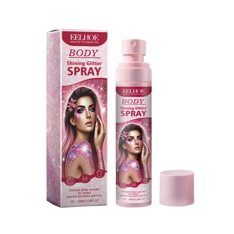 Waterproof Body & Hair Glitter Spray 100ml for Party & Festival Radiance