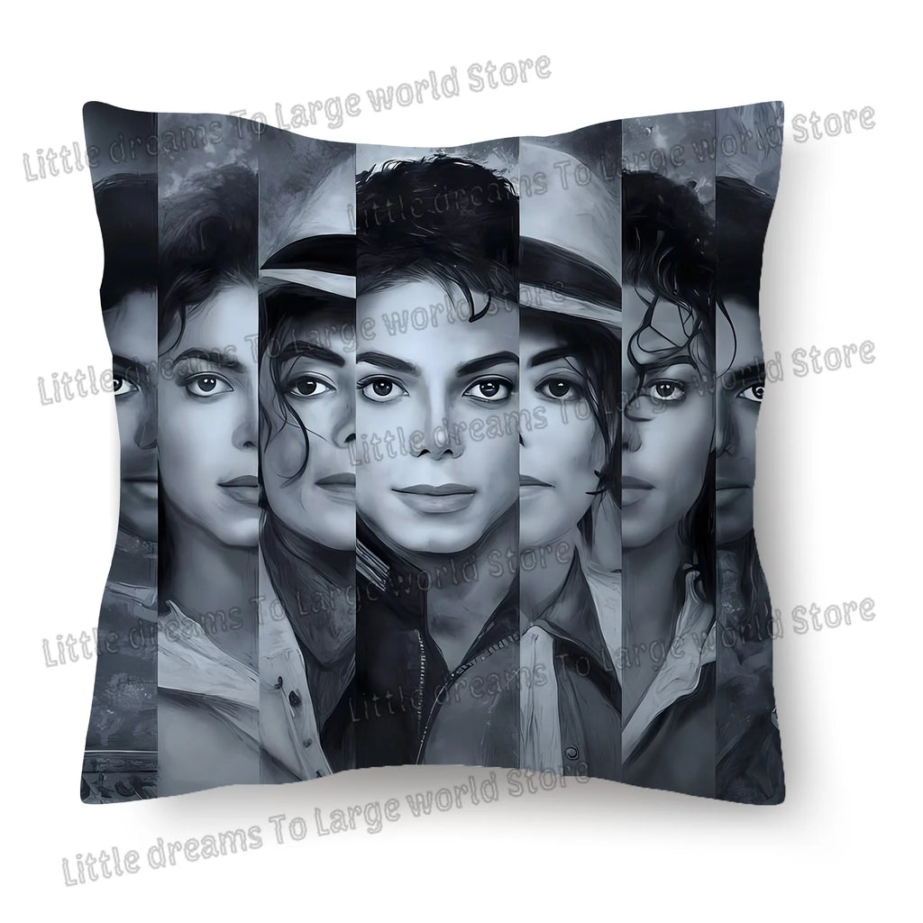 Michael Jackson Pillowcase 45x45cm Singer MJ Decorative Pillow Cover for Sofa Cushions
