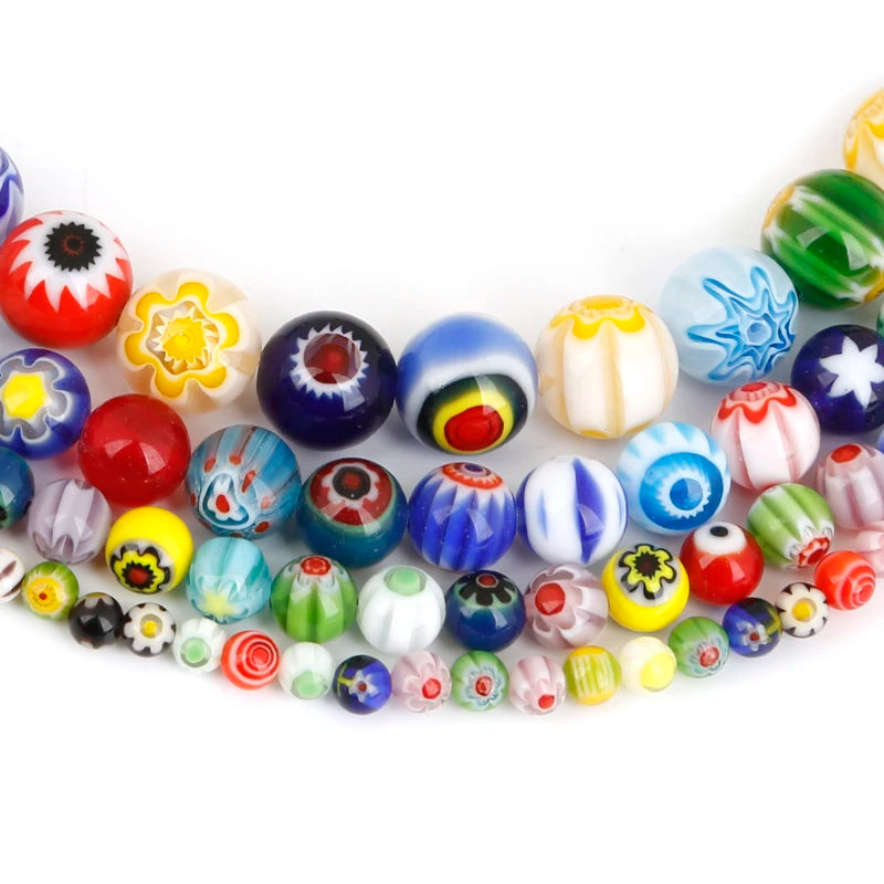Glass Beads Assorted Sizes 39-95pcs Handmade DIY Jewelry Supplies