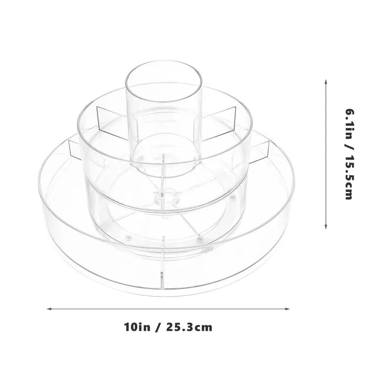 Rotatable Makeup Organizer - Multi-Layer Transparent Cosmetic Holder for Lipstick and Beauty Products