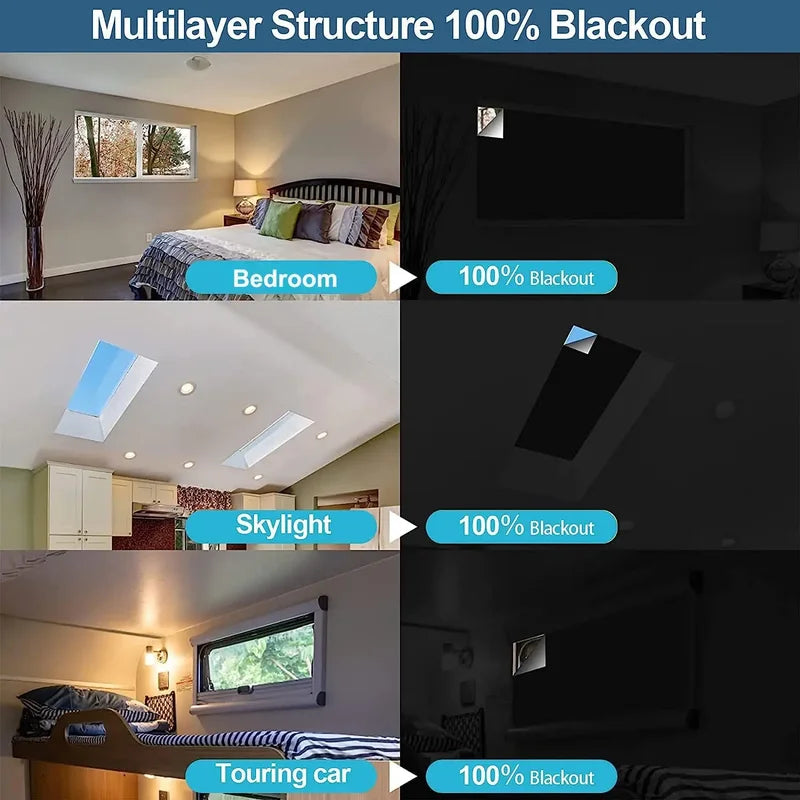 Blackout Window Film Privacy Cover Light Block Film for Home & Car