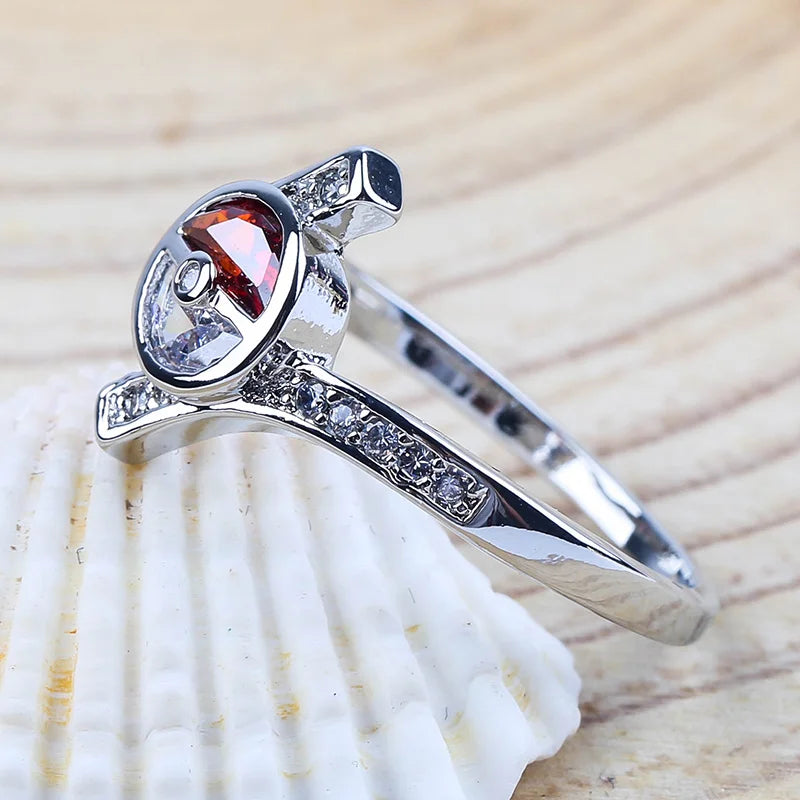 Delicate Synthetic Zircon Ring for All Seasons - Fashionable Gift Jewelry