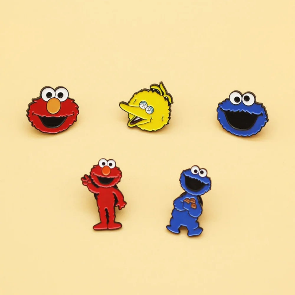 5Pcs Cartoon Animal Enamel Brooch Set Cute Jewelry Lapel Pins for Clothing