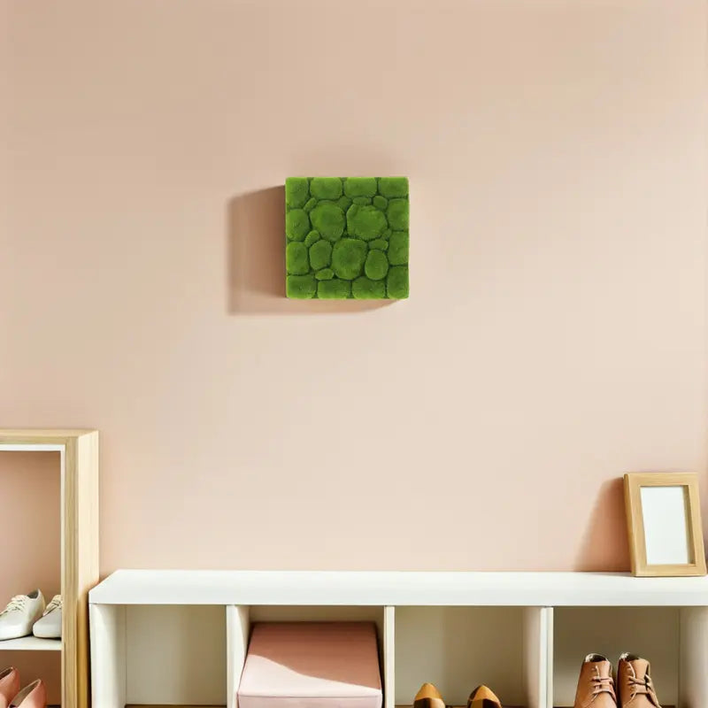 Artificial Moss Wall Panel for Home & Wedding Decor - Green, 29cm