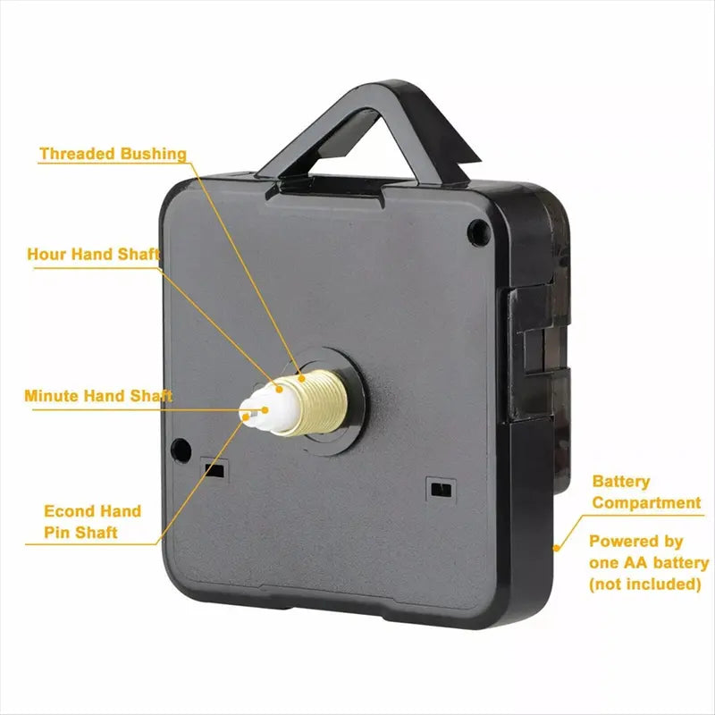 Silent Quartz Clock Movements with Hands Kit - DIY Wall Clock Repair Parts