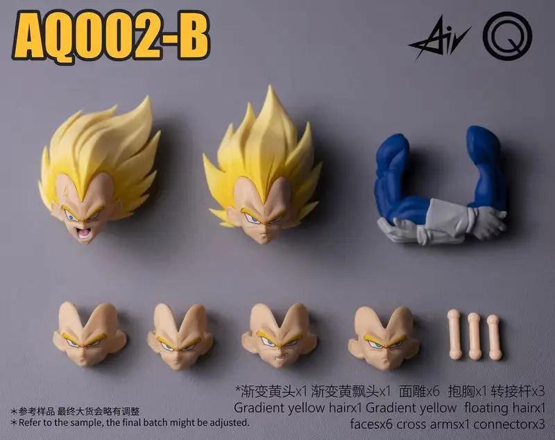 Custom Vegeta Hair Accessory for Action Figures - Dragon Ball Super Anime Collectible