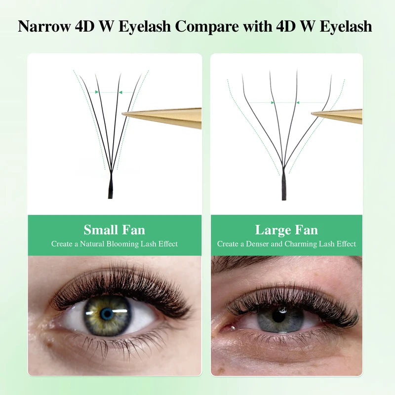 False Eyelash Extensions Premade Volume Fans - Mesh V Shape Lashes for Eyelash Extension