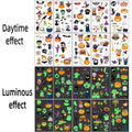 Halloween Luminous UV Glow Temporary Tattoos Stickers for Body & Face Party Accessory
