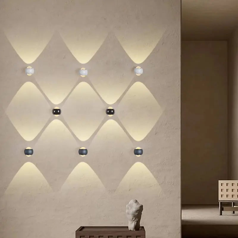 Modern Aluminum Wall Light with Glass Shade for Living Room Bedroom Corridor
