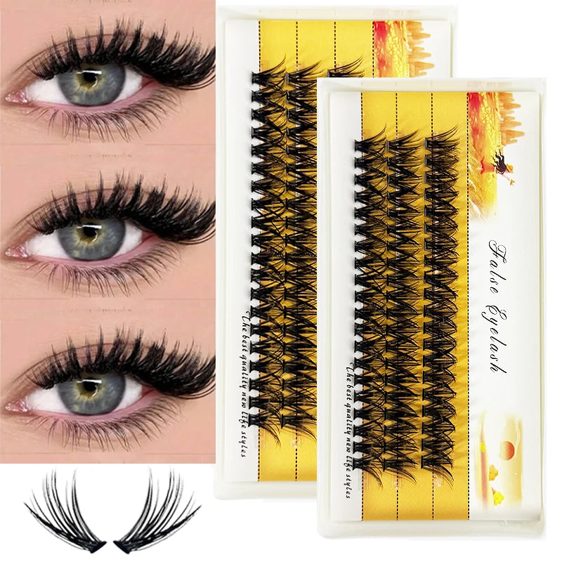 Natural Mink Eyelash Extensions 3D Cluster False Lashes Box 20D/30D/40D