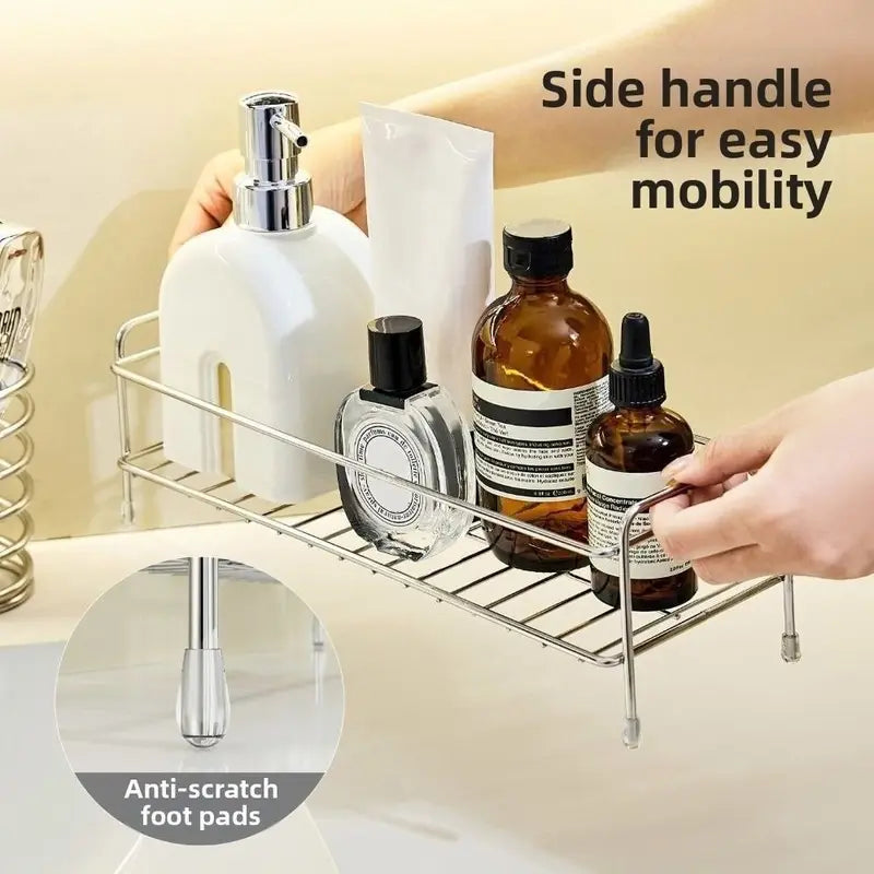 Stainless Steel Kitchen Sink Storage Rack Waterproof Anti-Rust Space Saver