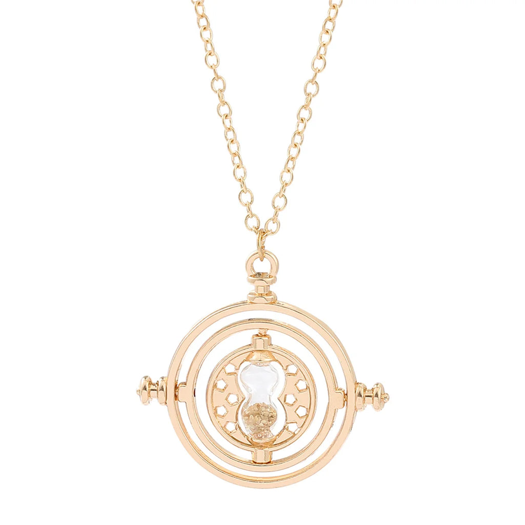Harried Time Necklace Hourglass Timer - Rotatable Astronomical Converters for Cosplay & Gift