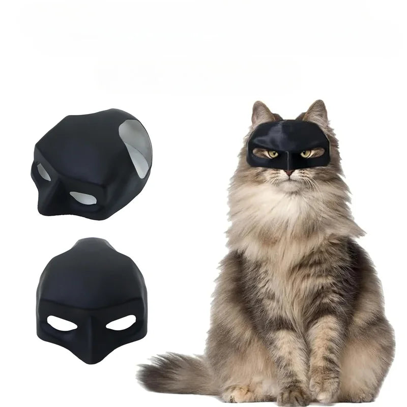Cat Avenger Mask Bat Cosplay Hat 3D Printed Pet Costume Accessory