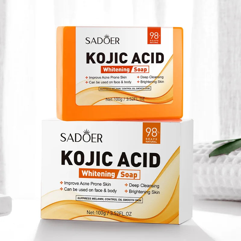 Kojic Acid Facial Soap - Hydrating Face Wash for Brightening & Oil Control