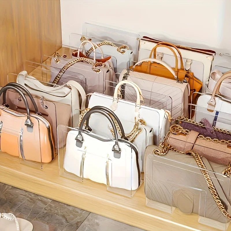 Space-Saving Closet Handbag Display Rack Acrylic Purse Organizer 1/2 Pack