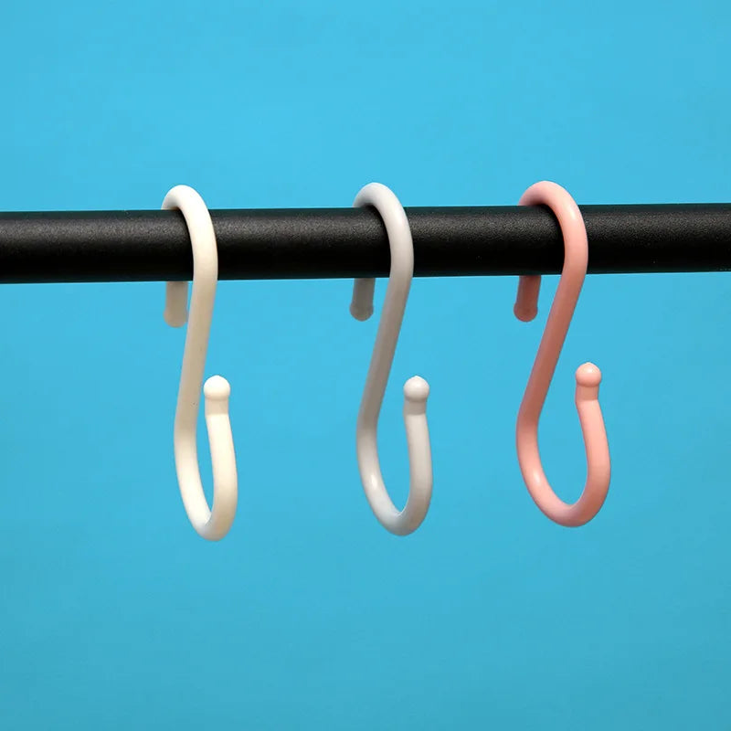 Multi-purpose S-Shaped Door Hooks Set - Closet, Kitchen, Bathroom, Portable