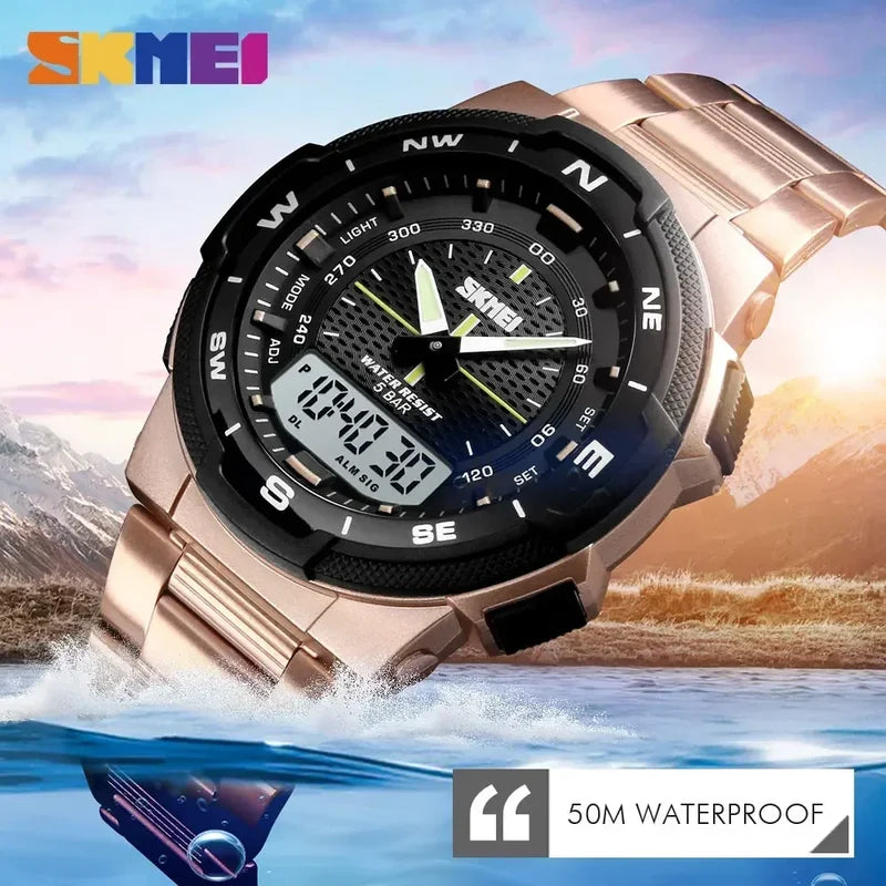 Luxury Steel Business Waterproof Watch for Men - Multiple Colors