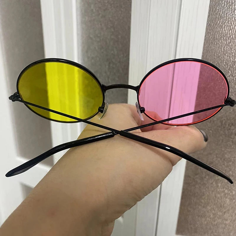 Men Spamton Cosplay Glasses Round Frame Sunglasses Halloween Accessories