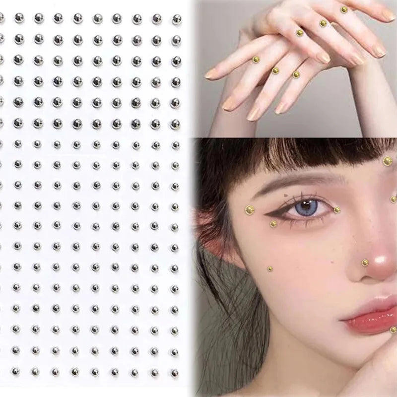 Fake Nose Lip Eyebrow Stickers Set - Reusable Body Jewelry for Teens