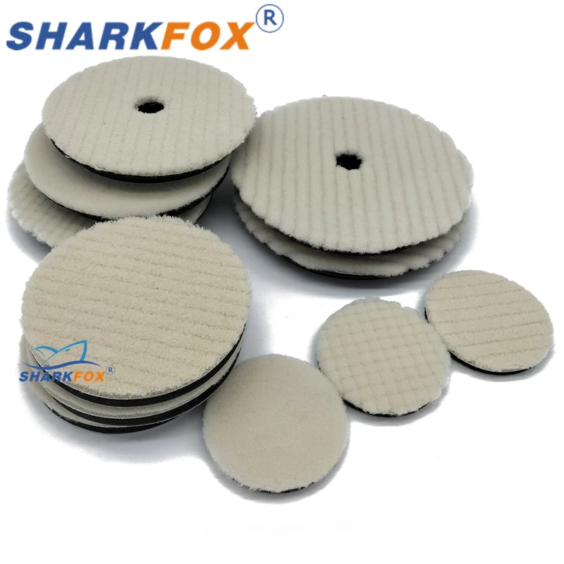 Car Polishing Pads Wool & Sponge Buffing Discs 125/150mm for Waxing & Detailing